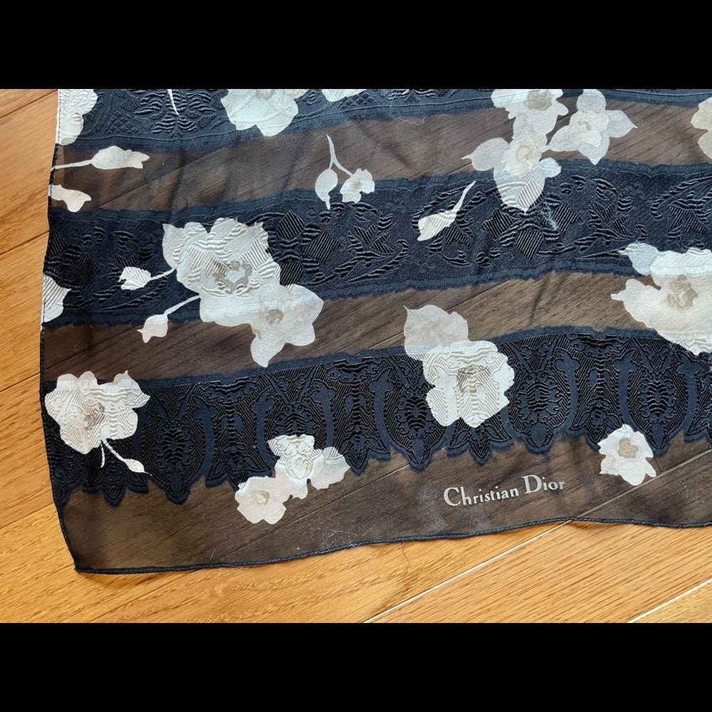 Authentic Christan Dior 100% Silk Scarf
